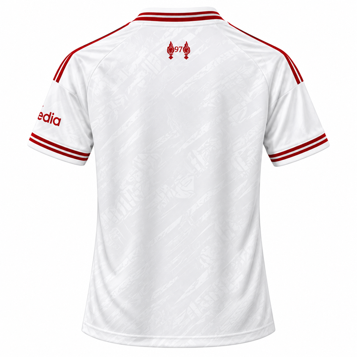 Men's White Football Jersey – Premium Sports Jersey with Red Details Product Description: