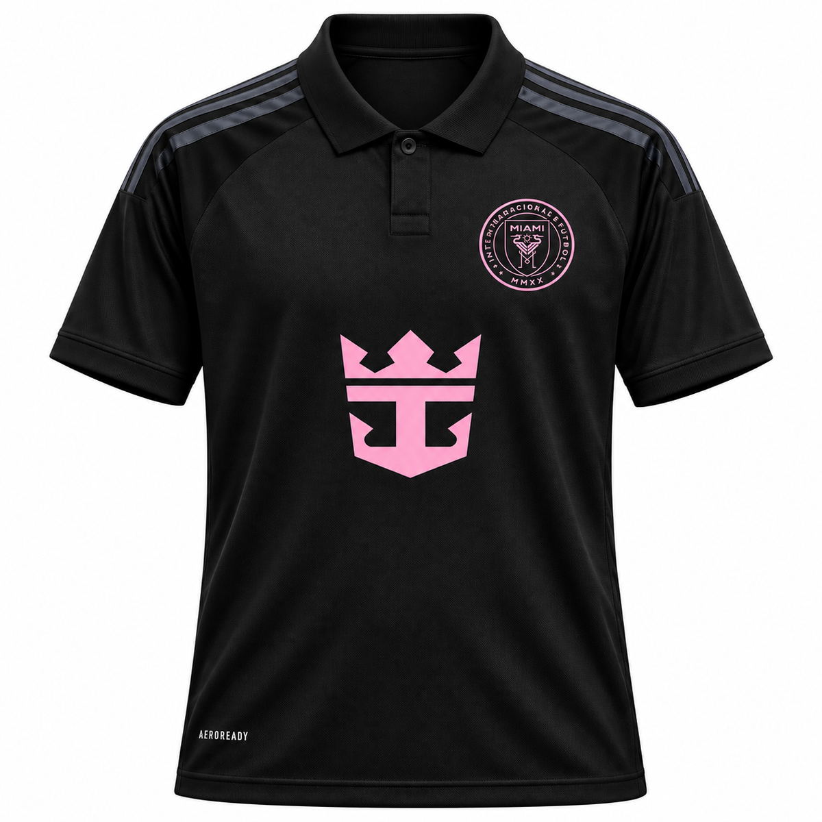 Men’s Black Sports Polo Jersey | Short Sleeve Athletic T-Shirt