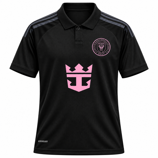 Men’s Black Sports Polo Jersey | Short Sleeve Athletic T-Shirt