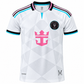 White Football Jersey | Short Sleeve Sports Jersey | Pink & Aqua Geometric Design