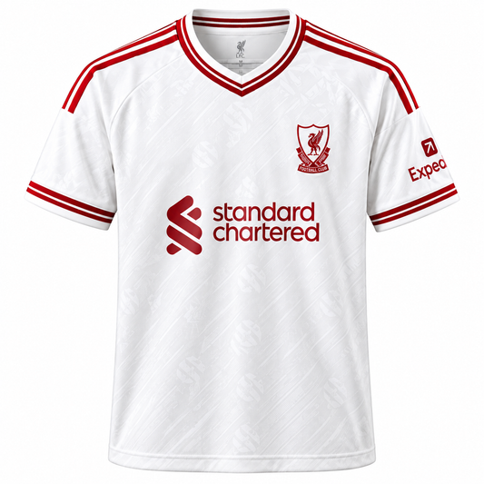 Men's White Football Jersey – Premium Sports Jersey with Red Details Product Description: