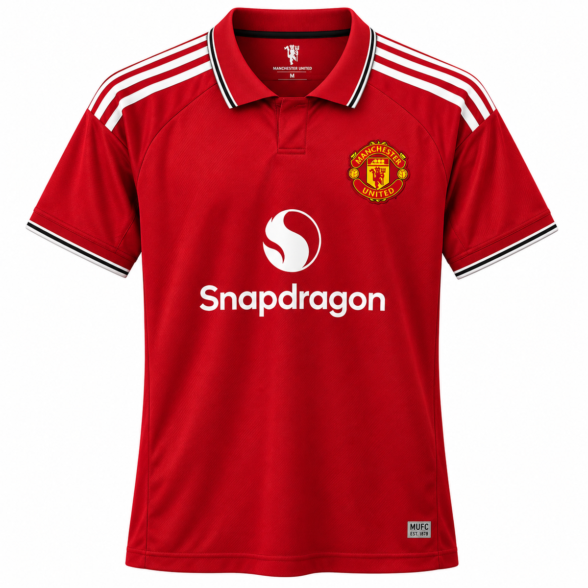 Men's Red Football Jersey – Premium Red Sports Jersey with Polo Collar