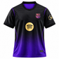 Men’s Black & Purple Football Jersey | Short Sleeve Sports T-Shirt