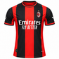 Men's Red & Black Football Jersey | Striped Sports T-Shirt | Short Sleeve