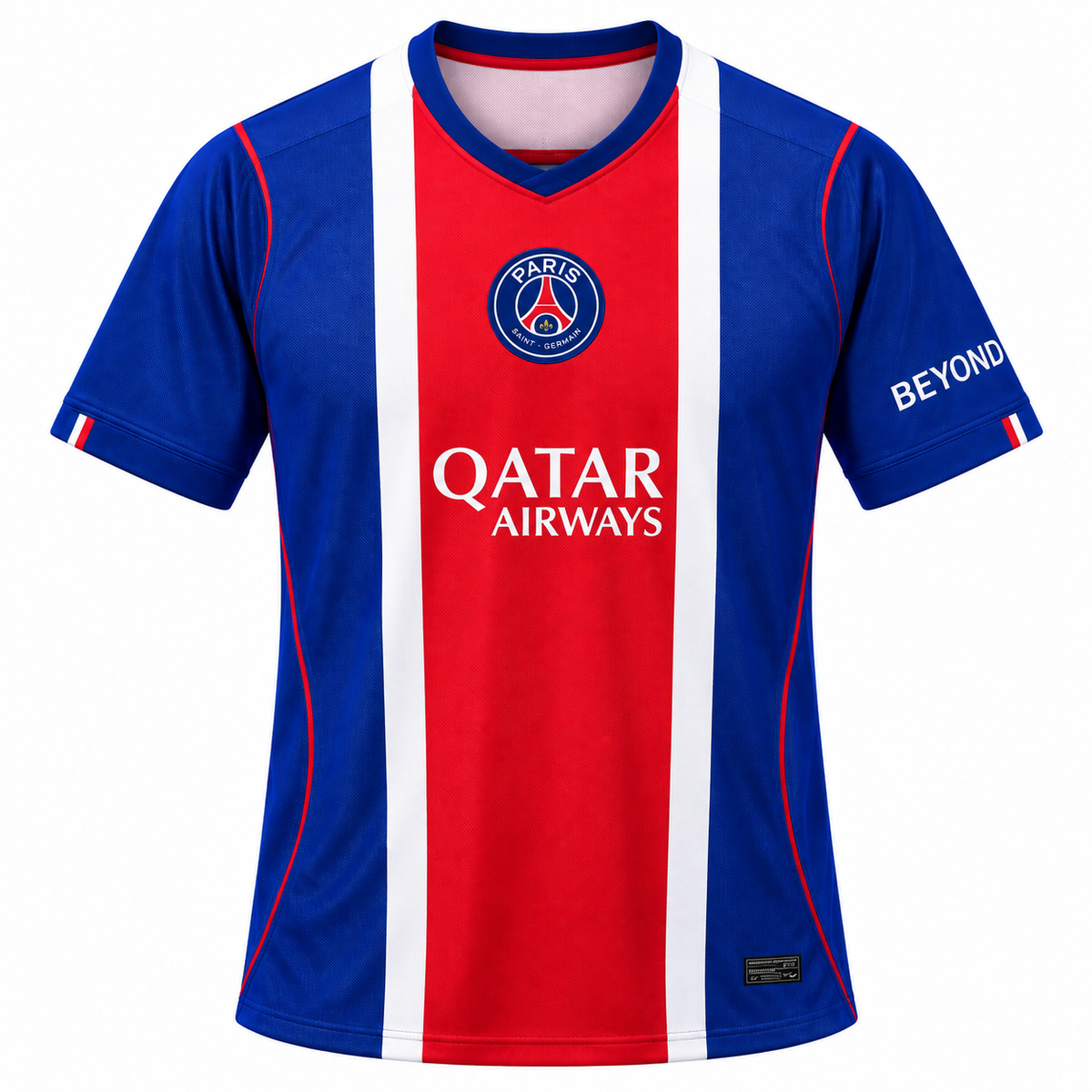 PSG Inspired Blue & Red Football Jersey for Men | Premium Sports T-Shirt | Fan Wear