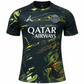 Men's Black Football Jersey | Green & Yellow Abstract Print Sports T-Shirt