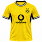 Yellow Football Jersey | Short Sleeve Sports Jersey | Black & White Design