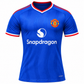Blue Football Jersey | Short Sleeve Sports Jersey | Red & White Contrast Design