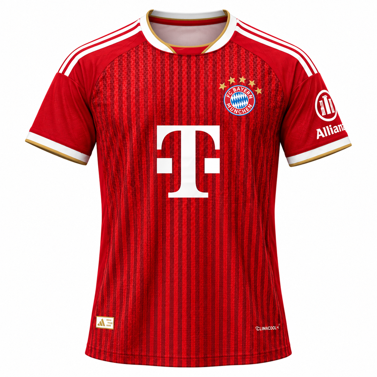 FC Bayern Inspired Red Football Jersey for Men | Premium Sports T-Shirt | Red & White Fan Wear