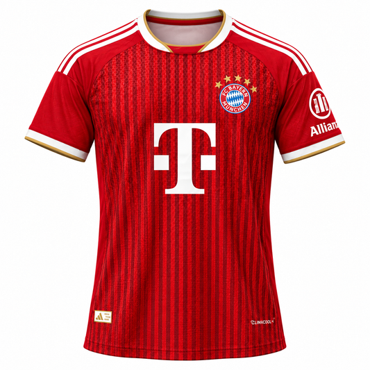 FC Bayern Inspired Red Football Jersey for Men | Premium Sports T-Shirt | Red & White Fan Wear