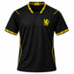 Black Football Jersey | Short Sleeve Sports Jersey | Yellow Contrast Design