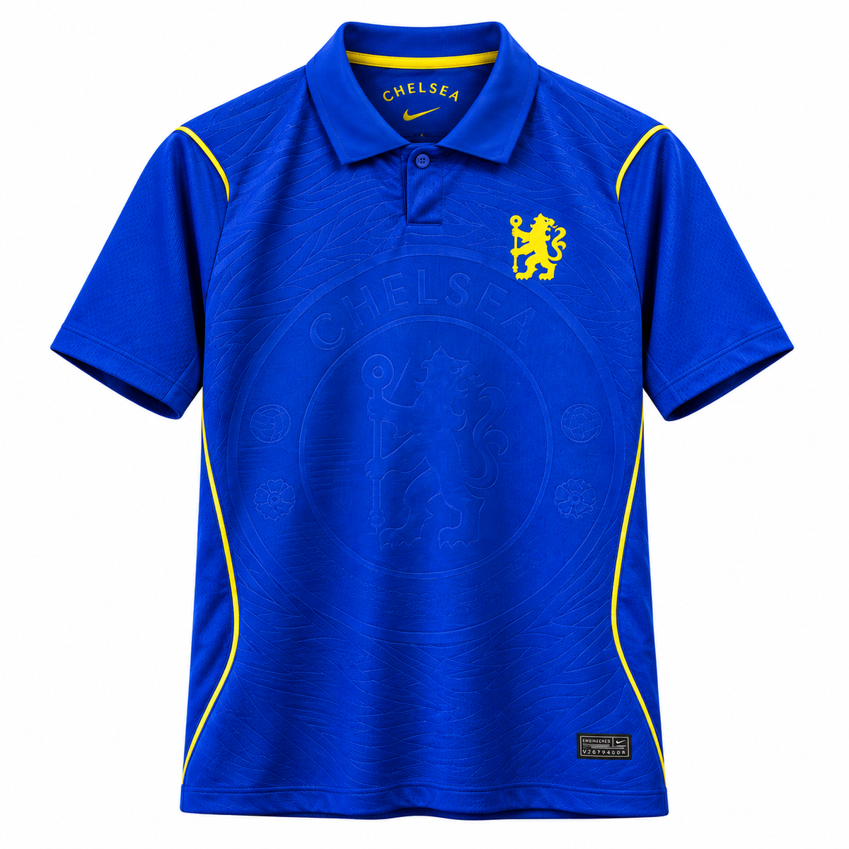 Men’s Royal Blue Football Polo Jersey | Short Sleeve Sports T-Shirt