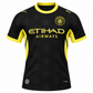 Black Football Jersey | Short Sleeve Sports Jersey | Yellow Contrast Design