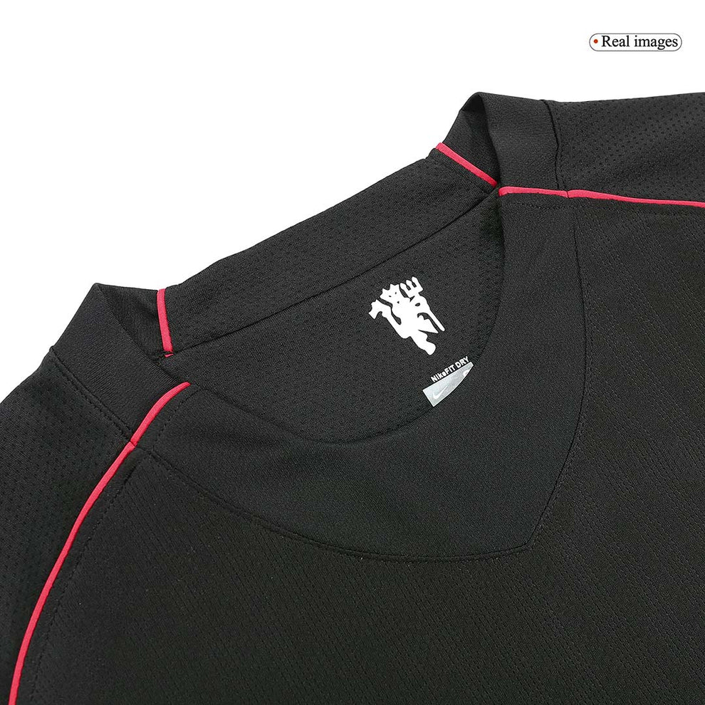 Manchester United 07-08 Black Away Retro Jersey Full Sleeve