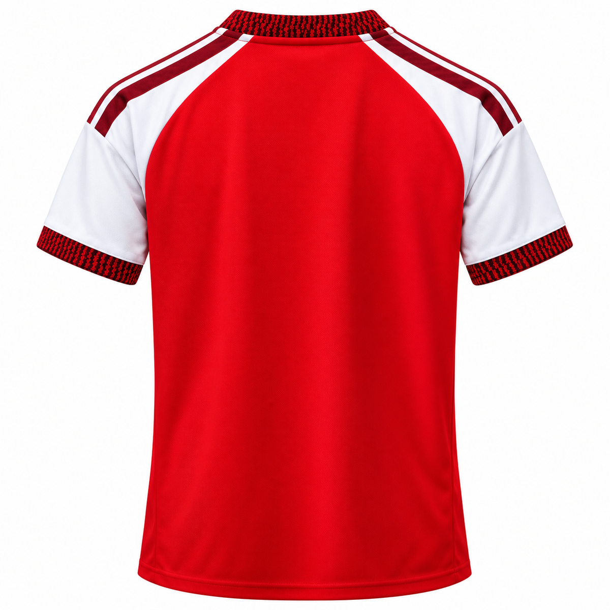 Men's Red Football Jersey | Red & White Sports T-Shirt with Contrast Sleeves