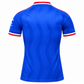 Blue Football Jersey | Short Sleeve Sports Jersey | Red & White Contrast Design