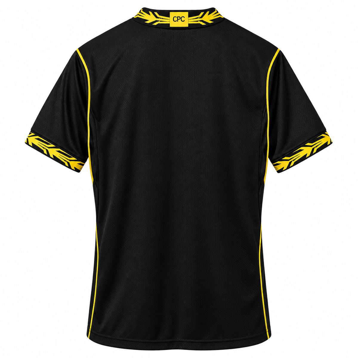 Black Football Jersey | Short Sleeve Sports Jersey | Yellow Contrast Design