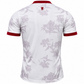 White Football Jersey for Men | Short Sleeve Sports T-Shirt with Floral Print & Maroon Accents