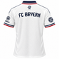 FC Bayern Inspired White Football Jersey for Men | Premium Sports T-Shirt | Red Blue Detailing