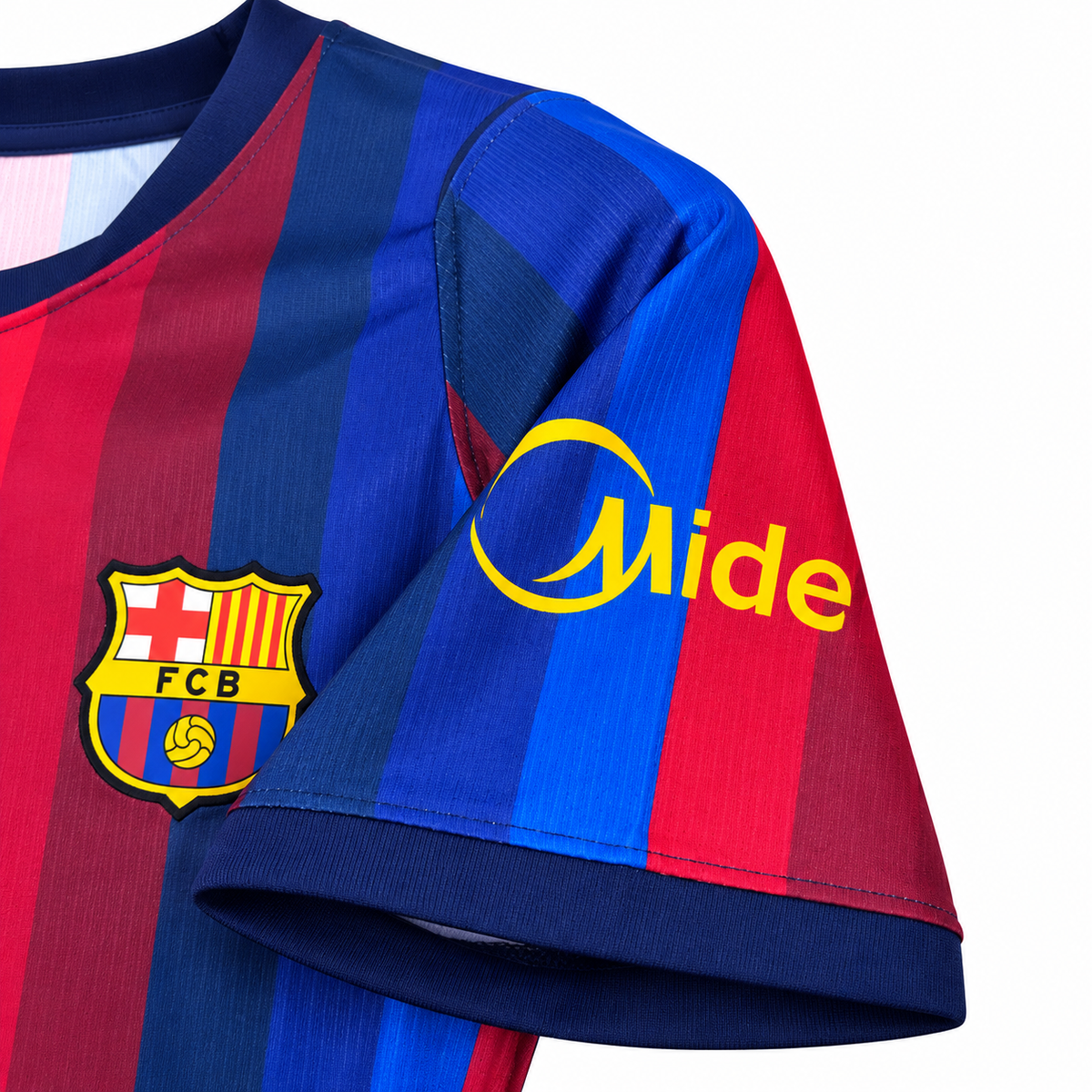 Men's Blue & Red Football Jersey – Striped Soccer Sports Jersey