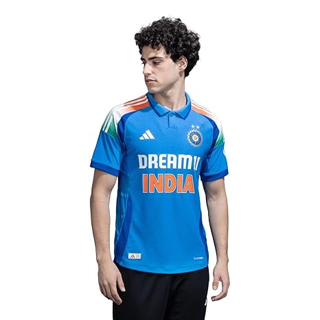 adidas Men's Polyester Regular Fit Official Team India ODI Cricket Player Jersey (2025)