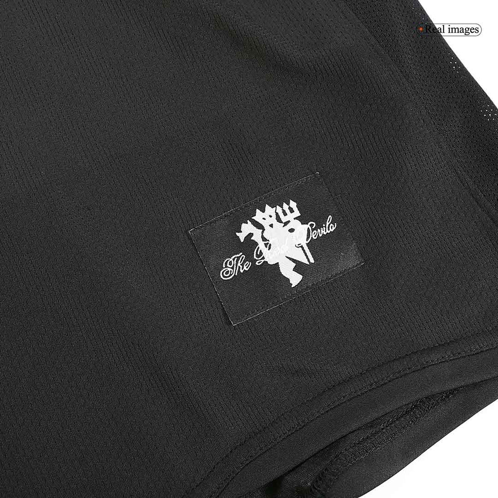 Manchester United 07-08 Black Away Retro Jersey Full Sleeve