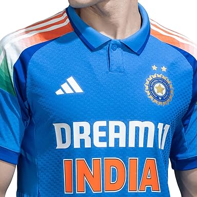 adidas Men's Polyester Regular Fit Official Team India ODI Cricket Player Jersey (2025)