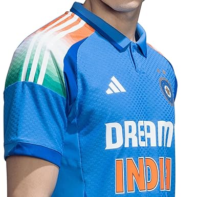 adidas Men's Polyester Regular Fit Official Team India ODI Cricket Player Jersey (2025)