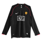 Manchester United 07-08 Black Away Retro Jersey Full Sleeve