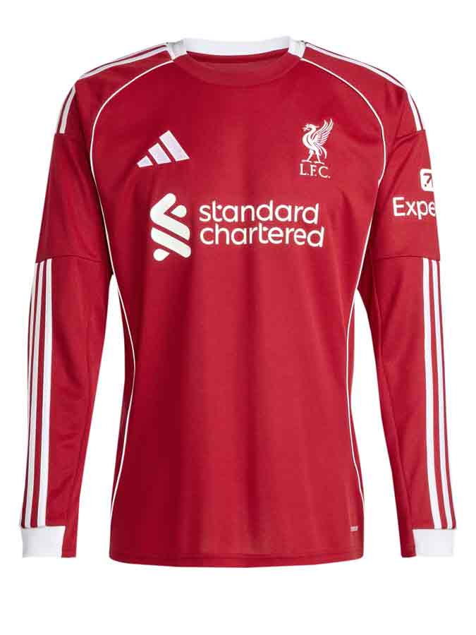 Liverpool Home Long Sleeves Jersey 25-26 Season Player Version