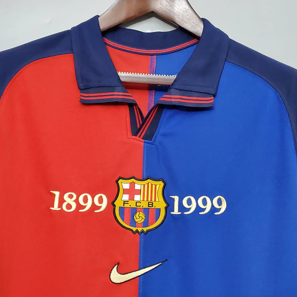 Barcelona Home Retro 100th Anniversary-1999-2000 Jersey